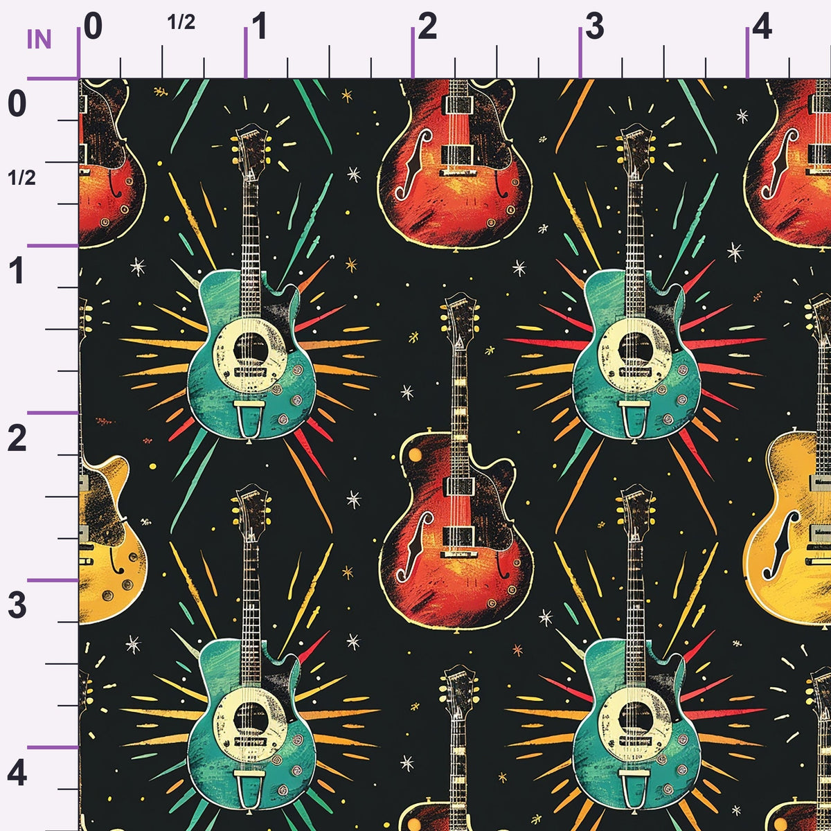 Jukebox Starlight Pattern 3 Minky Fabric