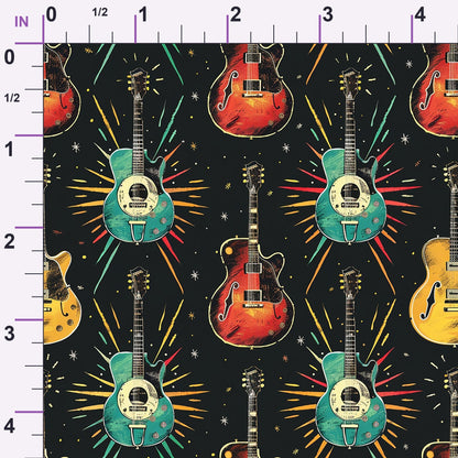 Jukebox Starlight Pattern 3 Minky Fabric