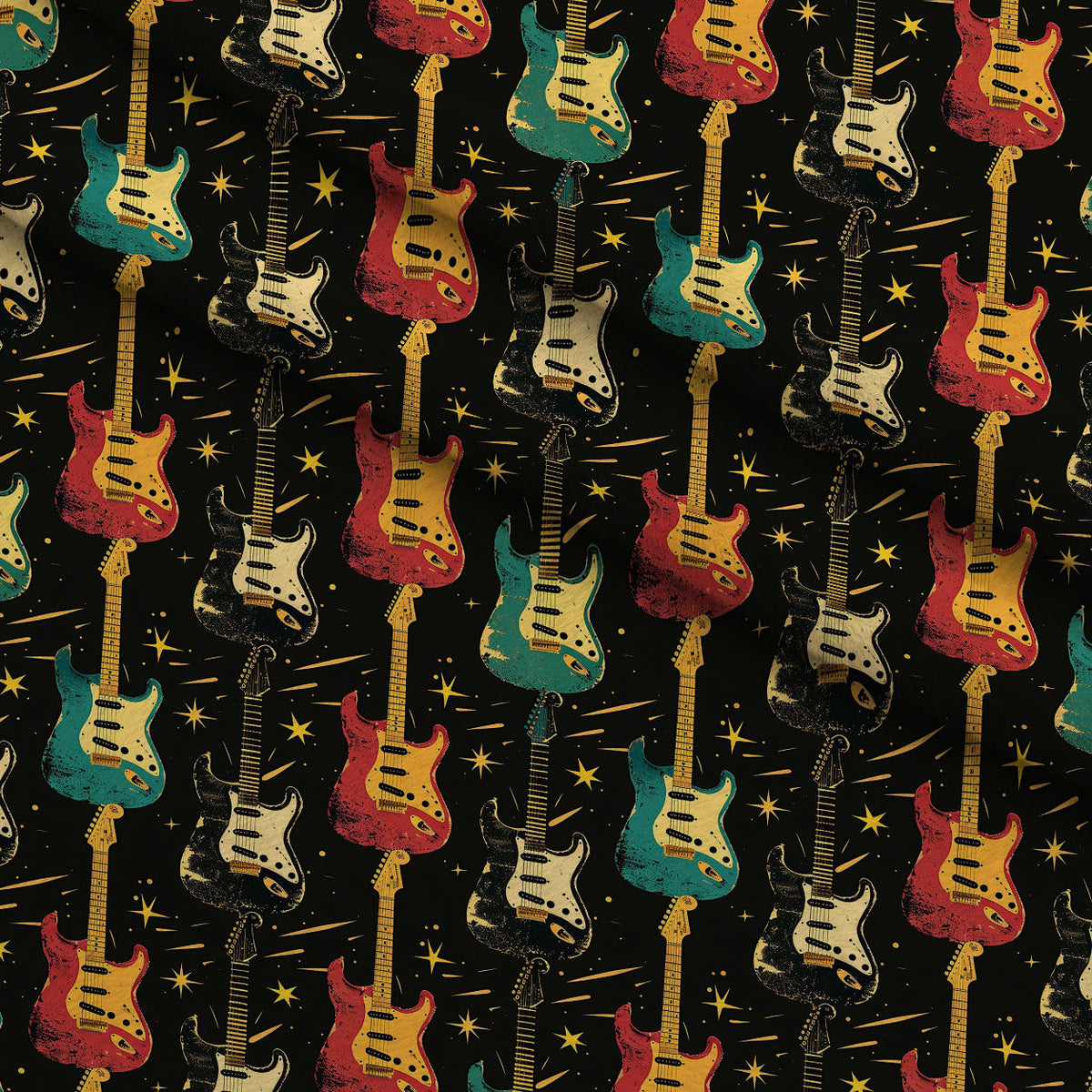 Jukebox Starlight Pattern 4 Minky Fabric