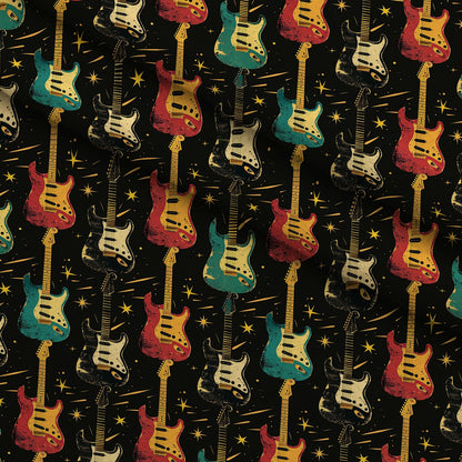 Jukebox Starlight Pattern 4 Minky Fabric