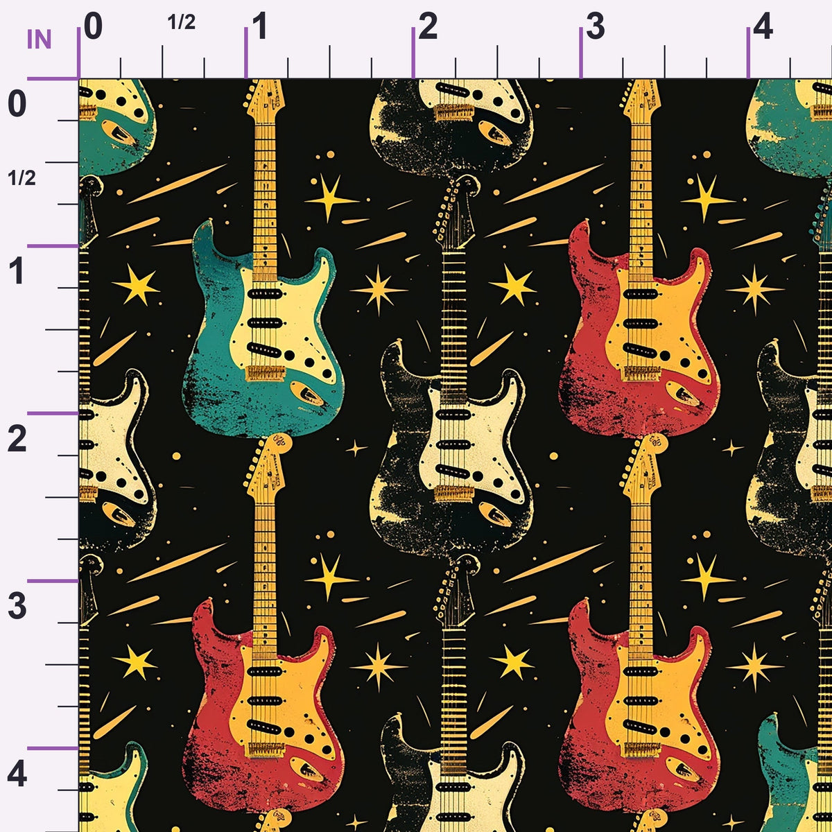 Jukebox Starlight Pattern 4 Minky Fabric