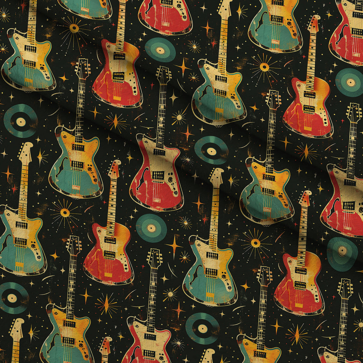 Jukebox Starlight Pattern 5 Minky Fabric