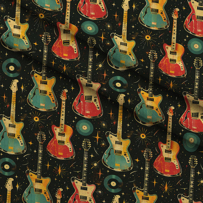 Jukebox Starlight Pattern 5 Minky Fabric