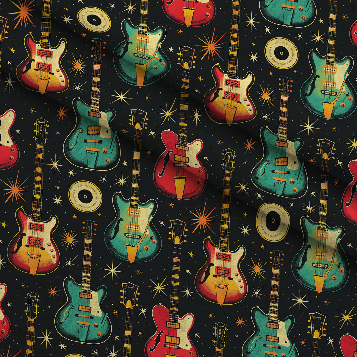 Jukebox Starlight Pattern 6 Minky Fabric