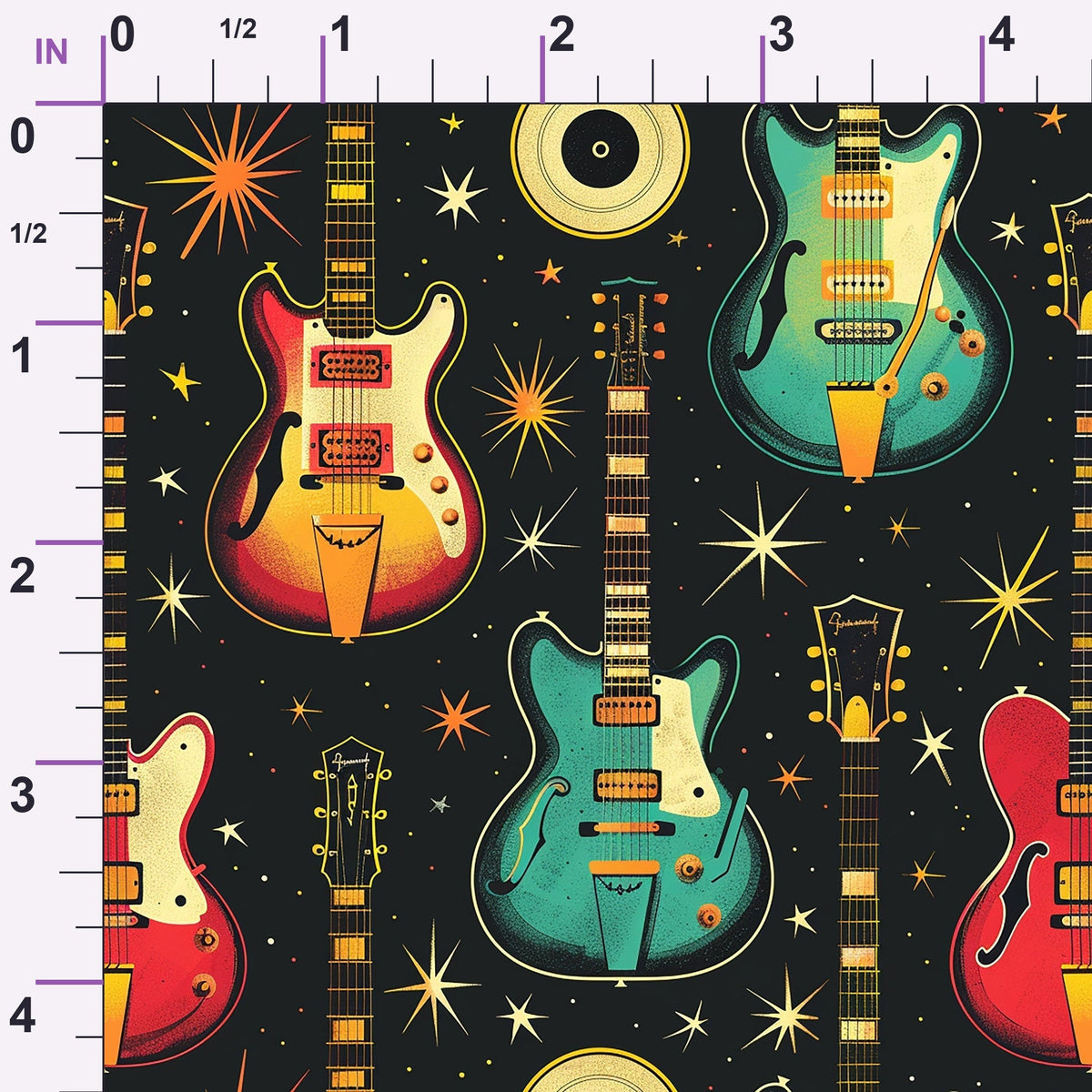 Jukebox Starlight Pattern 6 Minky Fabric
