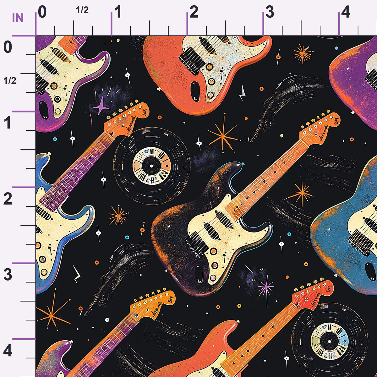 Jukebox Starlight Pattern 7 Minky Fabric