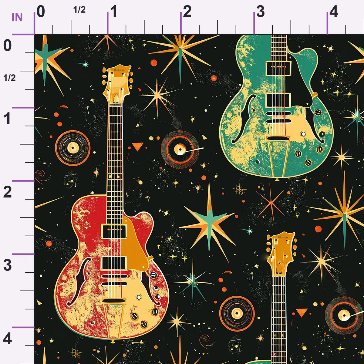 Jukebox Starlight Pattern 8 Minky Fabric