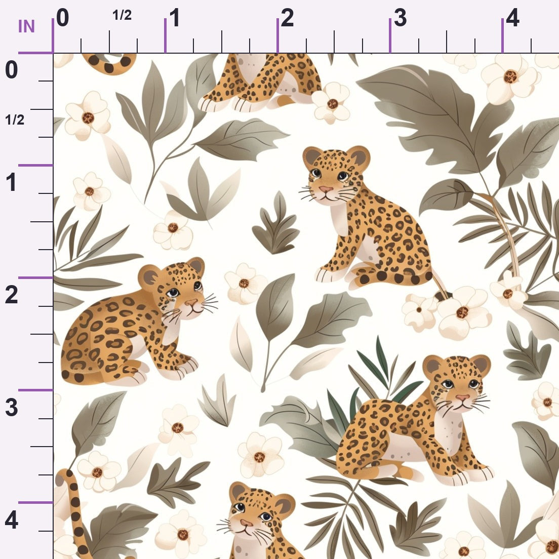 Jungle Cubs Pattern 15 Minky Fabric
