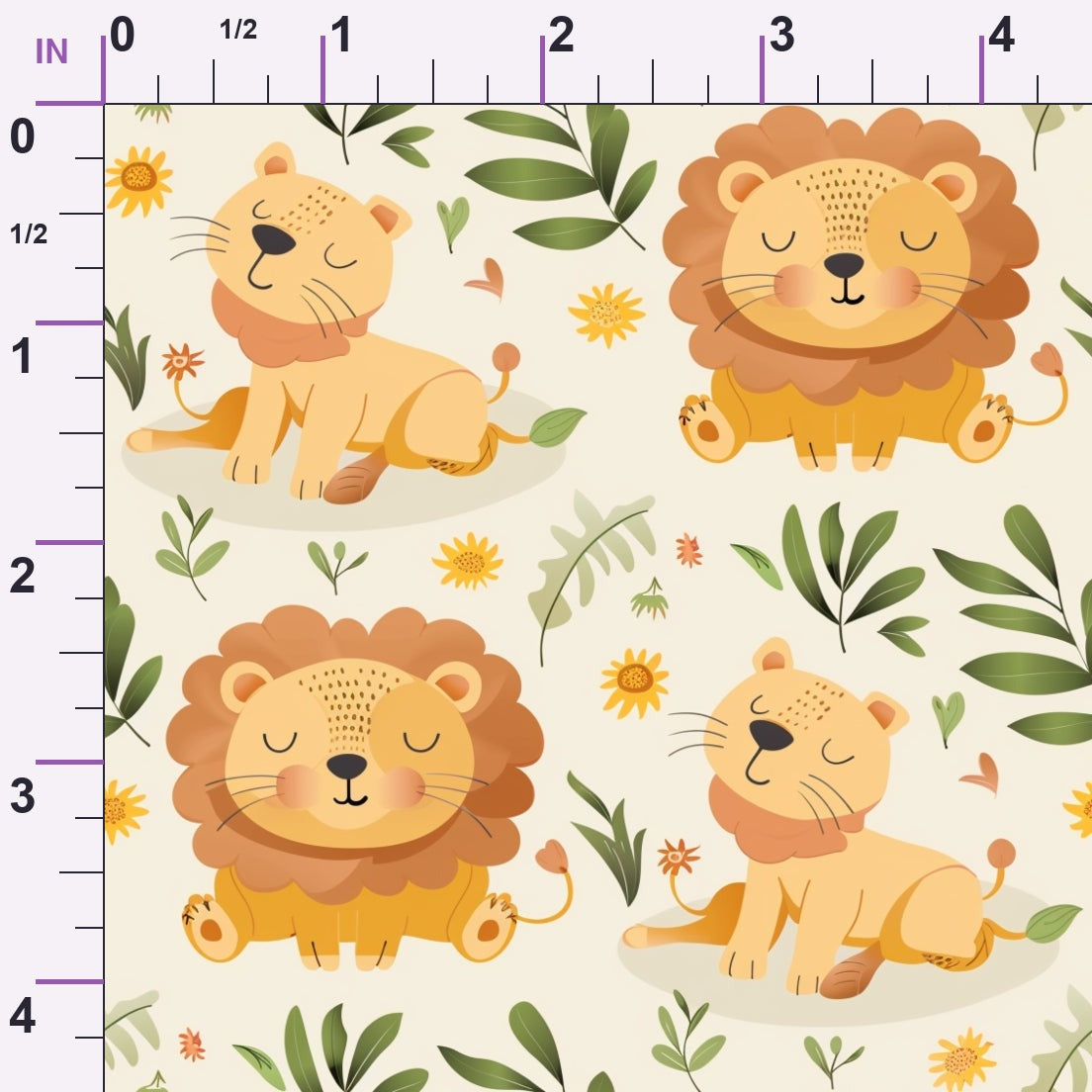 Jungle Cubs Pattern 21 Minky Fabric