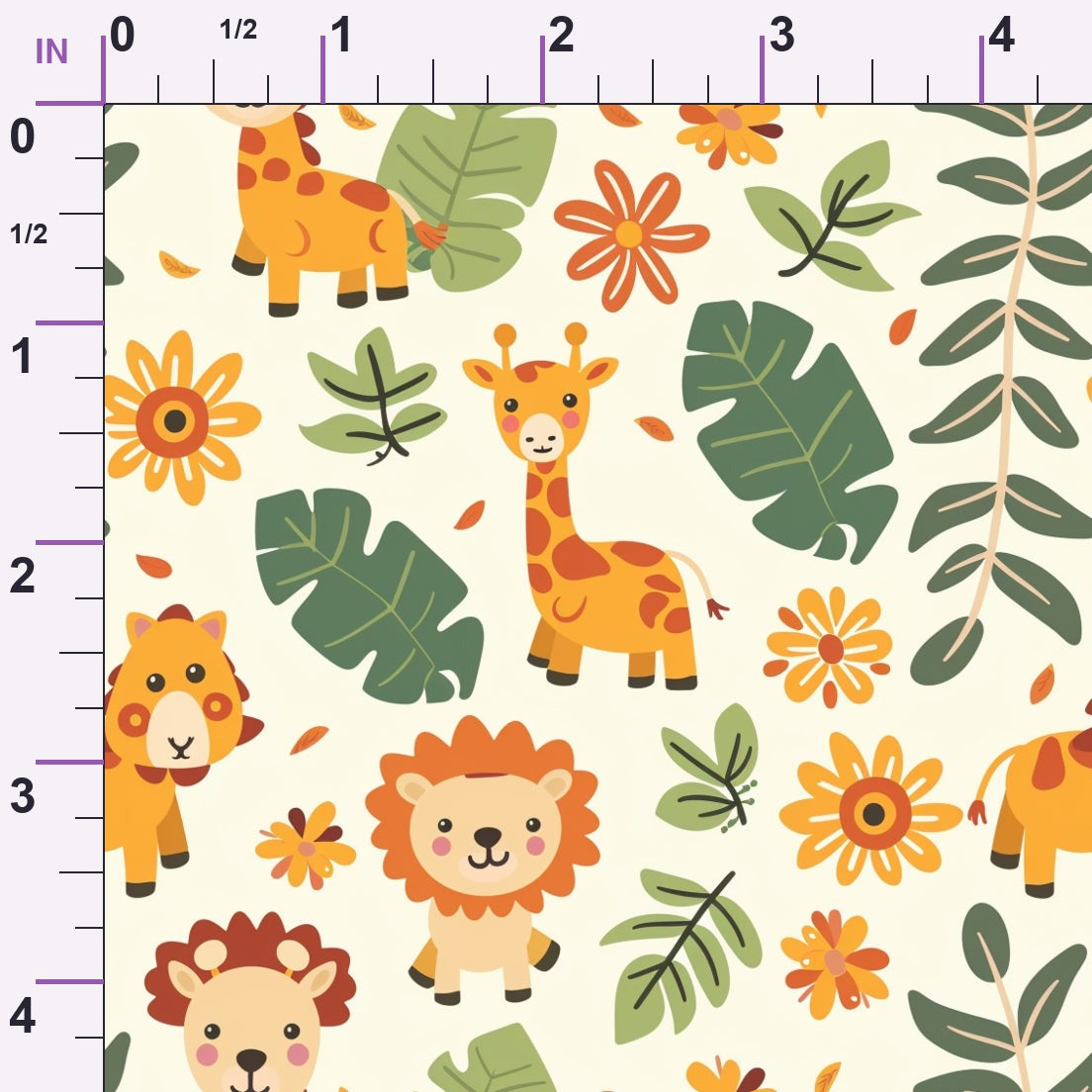 Jungle Cubs Pattern 23 Minky Fabric