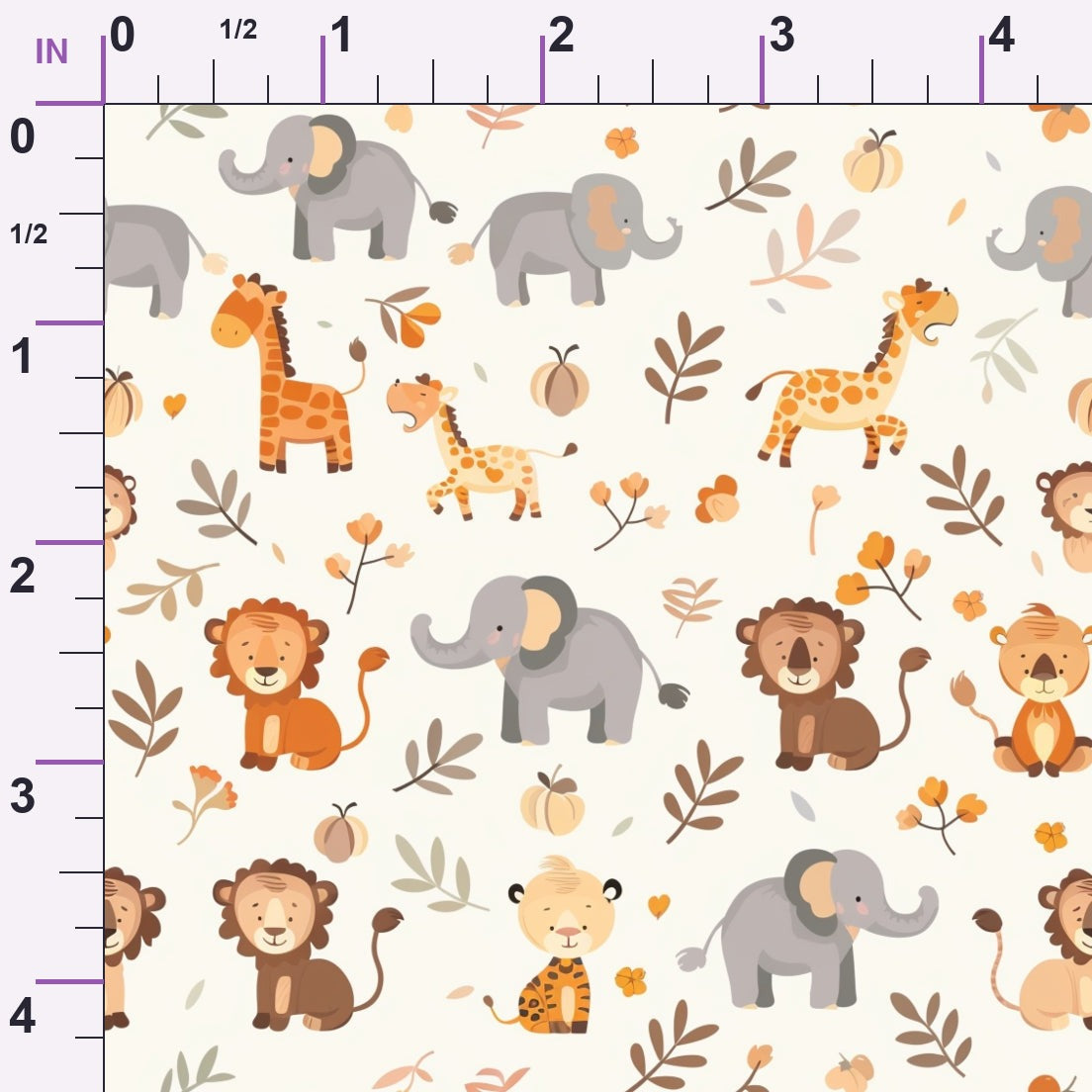 Jungle Cubs Pattern 25 Minky Fabric
