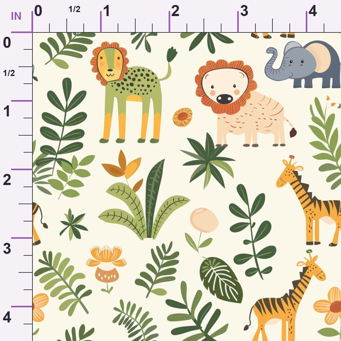 Jungle Cubs Pattern 7 Minky Fabric