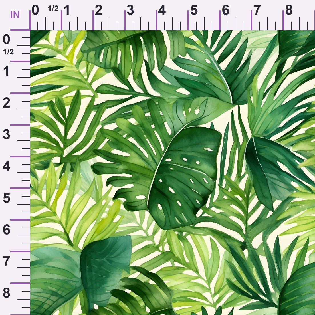 Jungle Leaves Pattern 1 Minky Fabric