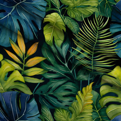 Jungle Leaves Pattern 2 Minky Fabric