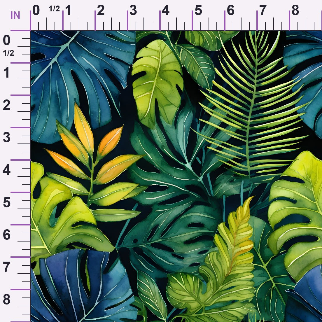 Jungle Leaves Pattern 2 Minky Fabric