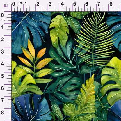 Jungle Leaves Pattern 2 Minky Fabric