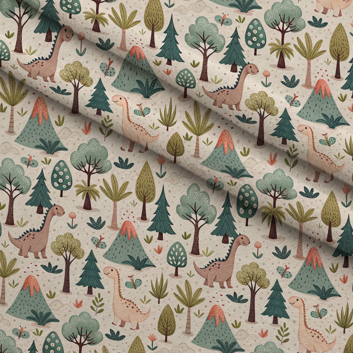 Jurassic Woodland Pattern 1 Minky Fabric