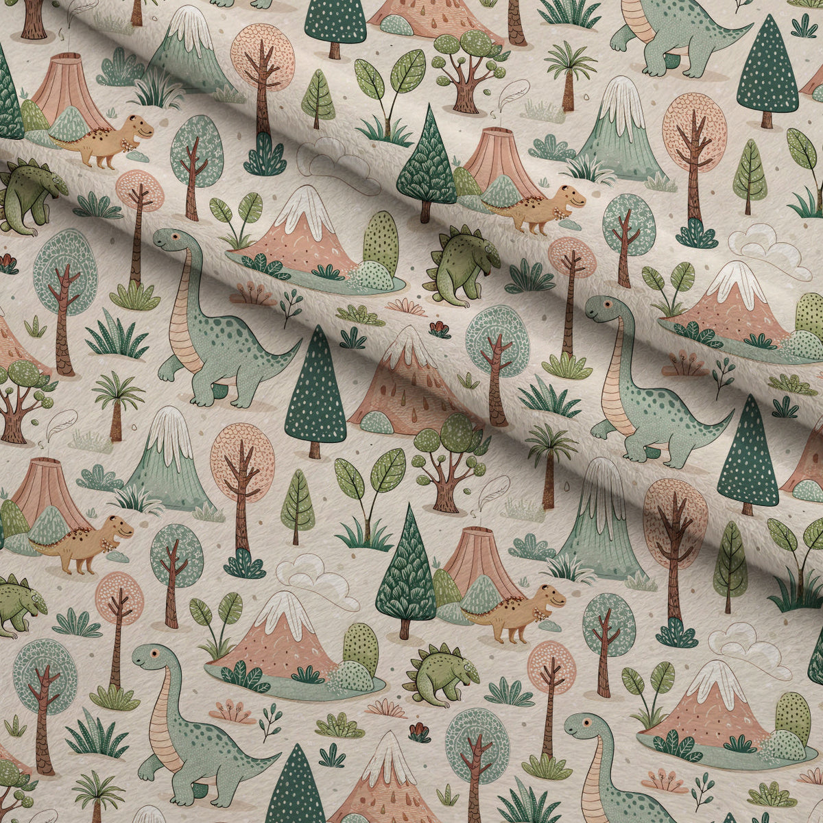 Jurassic Woodland Pattern 10 Minky Fabric