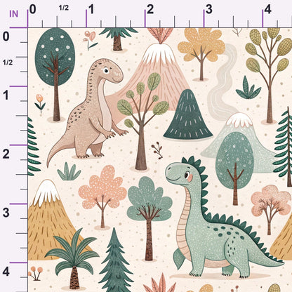 Jurassic Woodland Pattern 2 Minky Fabric