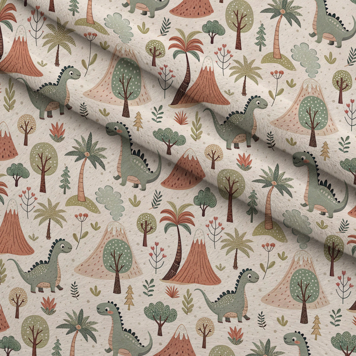 Jurassic Woodland Pattern 3 Minky Fabric