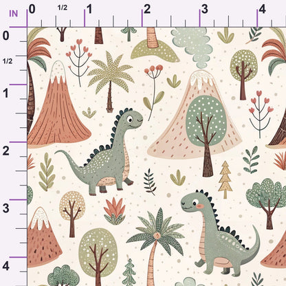 Jurassic Woodland Pattern 3 Minky Fabric