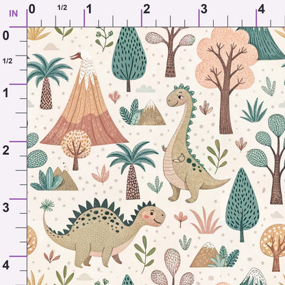 Jurassic Woodland Pattern 5 Minky Fabric