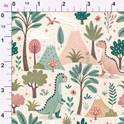 Jurassic Woodland Pattern 6 Minky Fabric