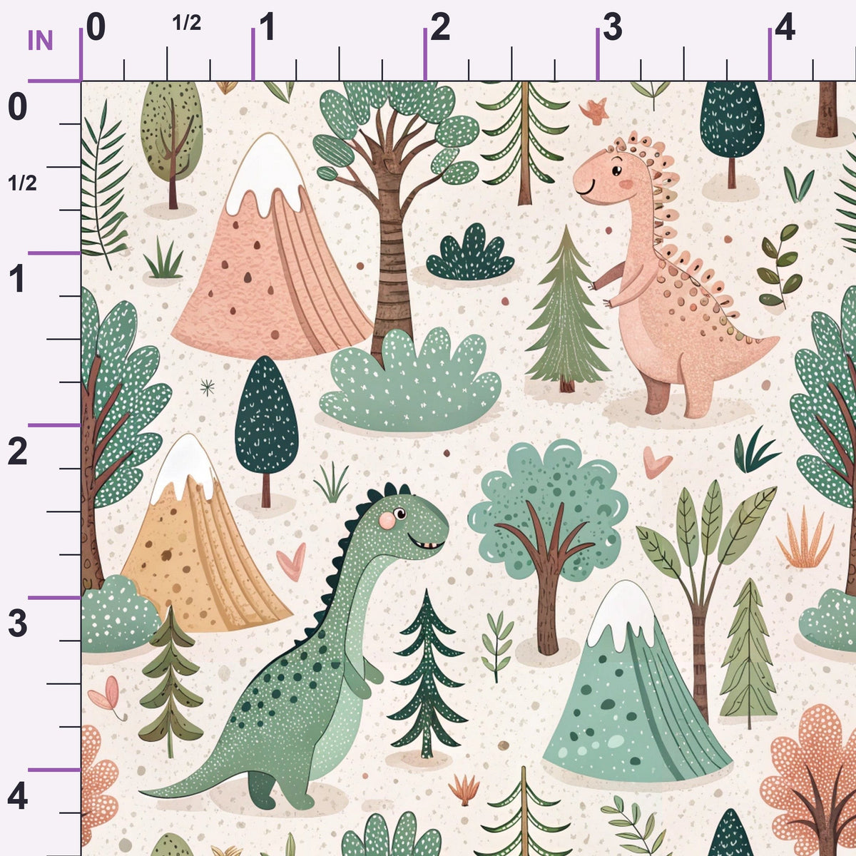 Jurassic Woodland Pattern 7 Minky Fabric