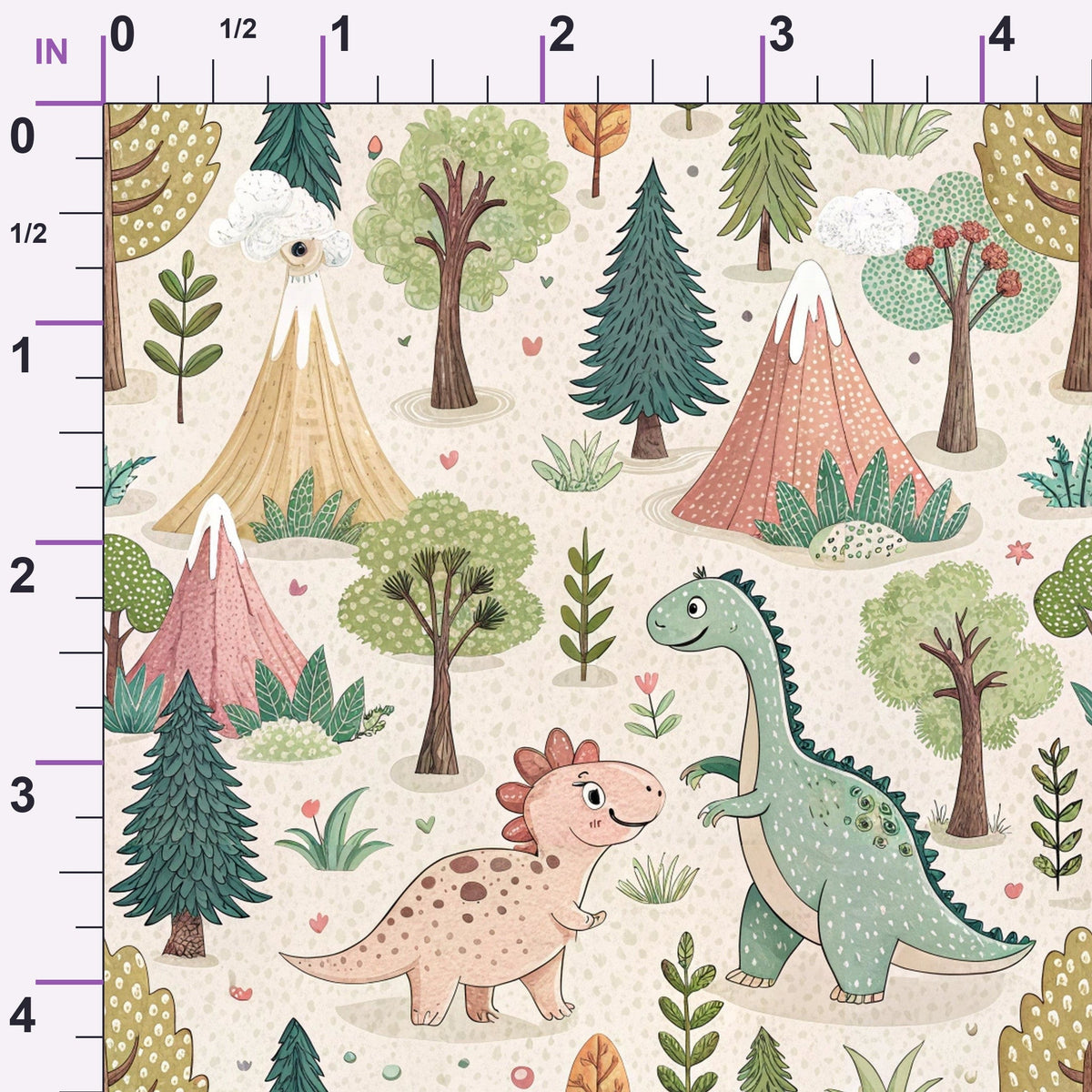Jurassic Woodland Pattern 8 Minky Fabric