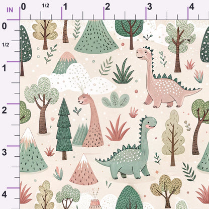 Jurassic Woodland Pattern 9 Minky Fabric