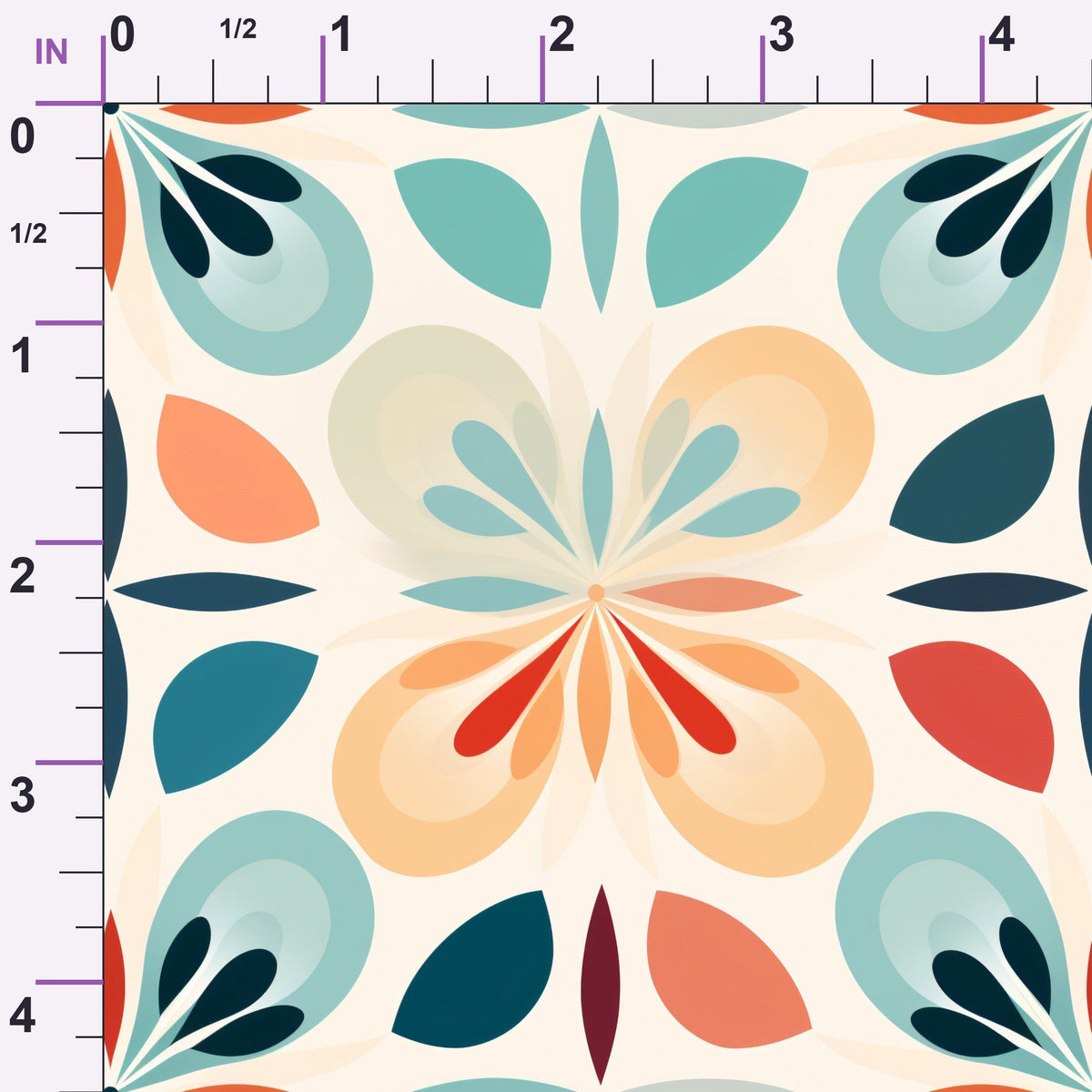 Kaleidoscope Blooms Pattern 3 Minky Fabric