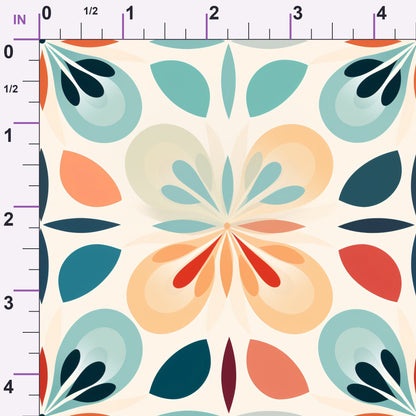 Kaleidoscope Blooms Pattern 3 Minky Fabric