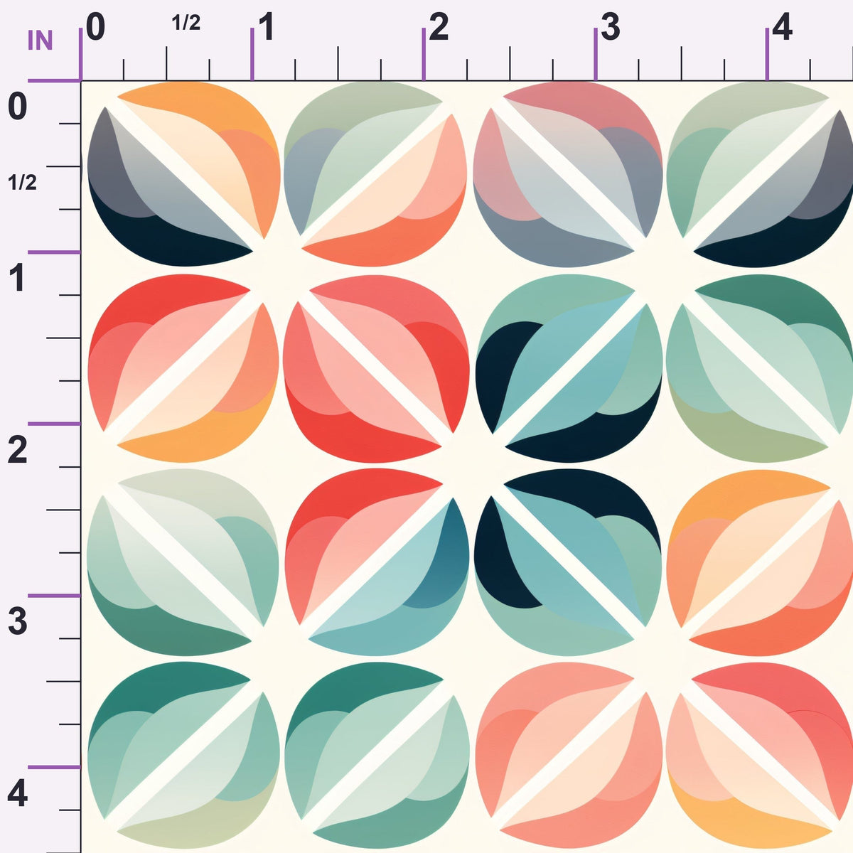 Kaleidoscope Blooms Pattern 5 Minky Fabric