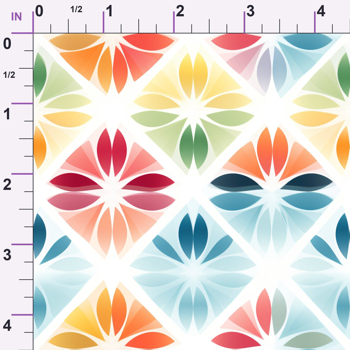 Kaleidoscope Blooms Pattern 6 Minky Fabric