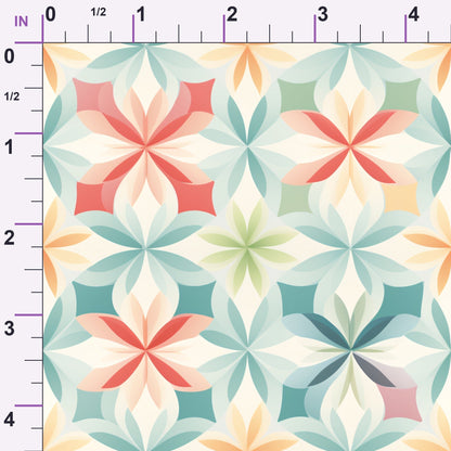 Kaleidoscope Blooms Pattern 8 Minky Fabric