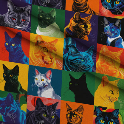 Kaleidoscope Kittens Pattern 1 Minky Fabric