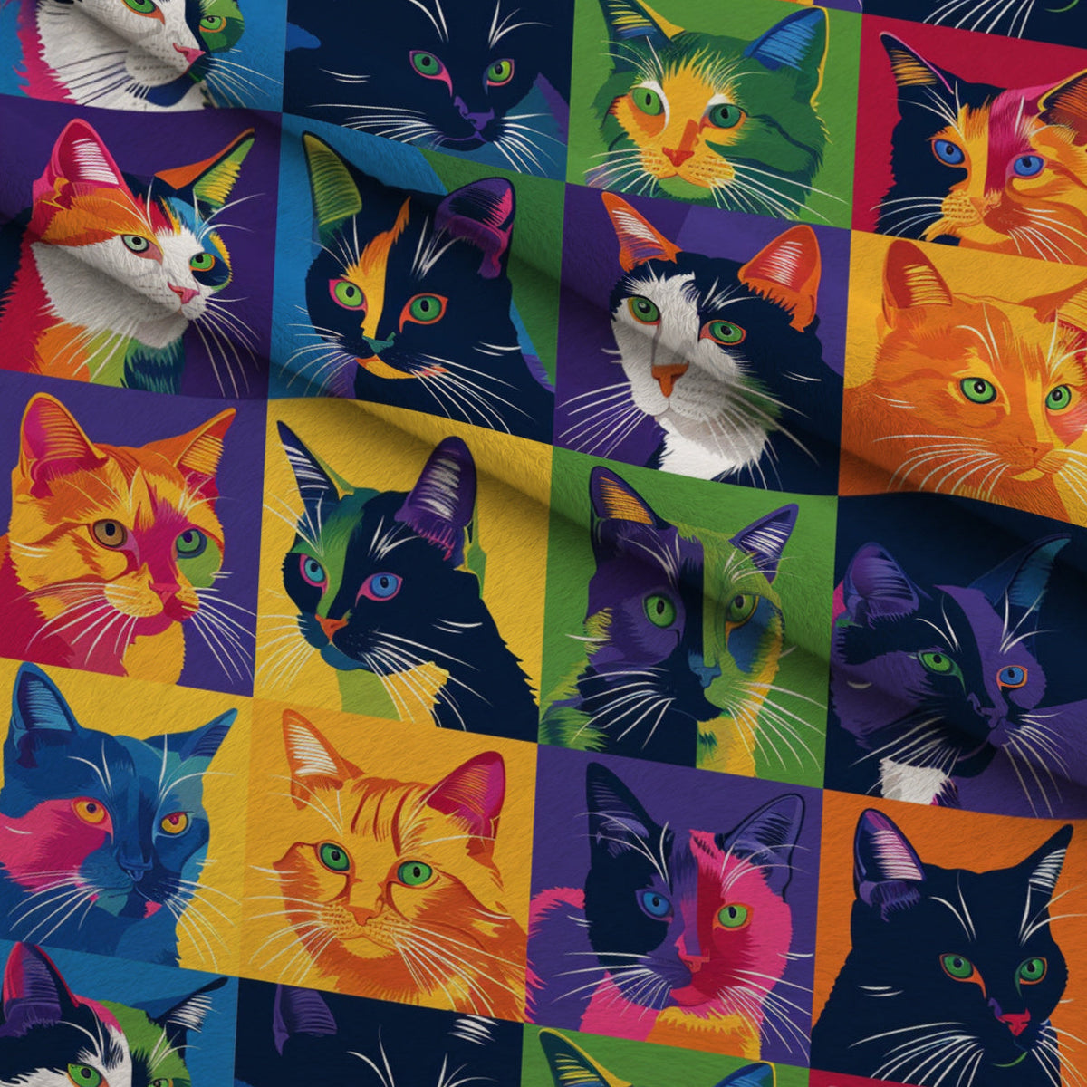 Kaleidoscope Kittens Pattern 2 Minky Fabric