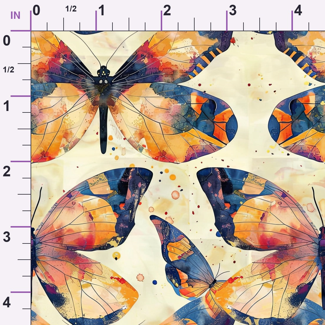 Kaleidoscope Wings Pattern 11 Minky Fabric