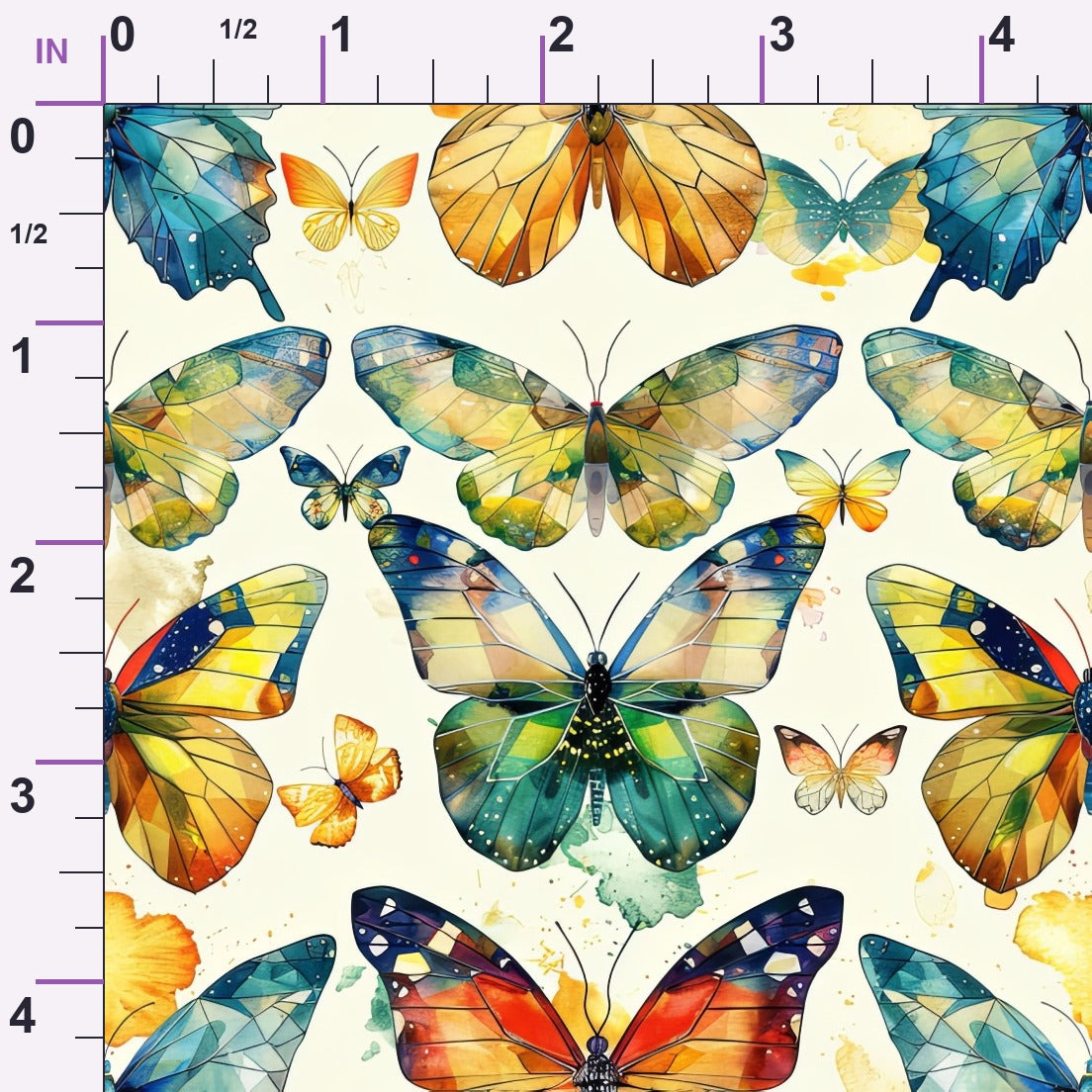 Kaleidoscope Wings Pattern 14 Minky Fabric