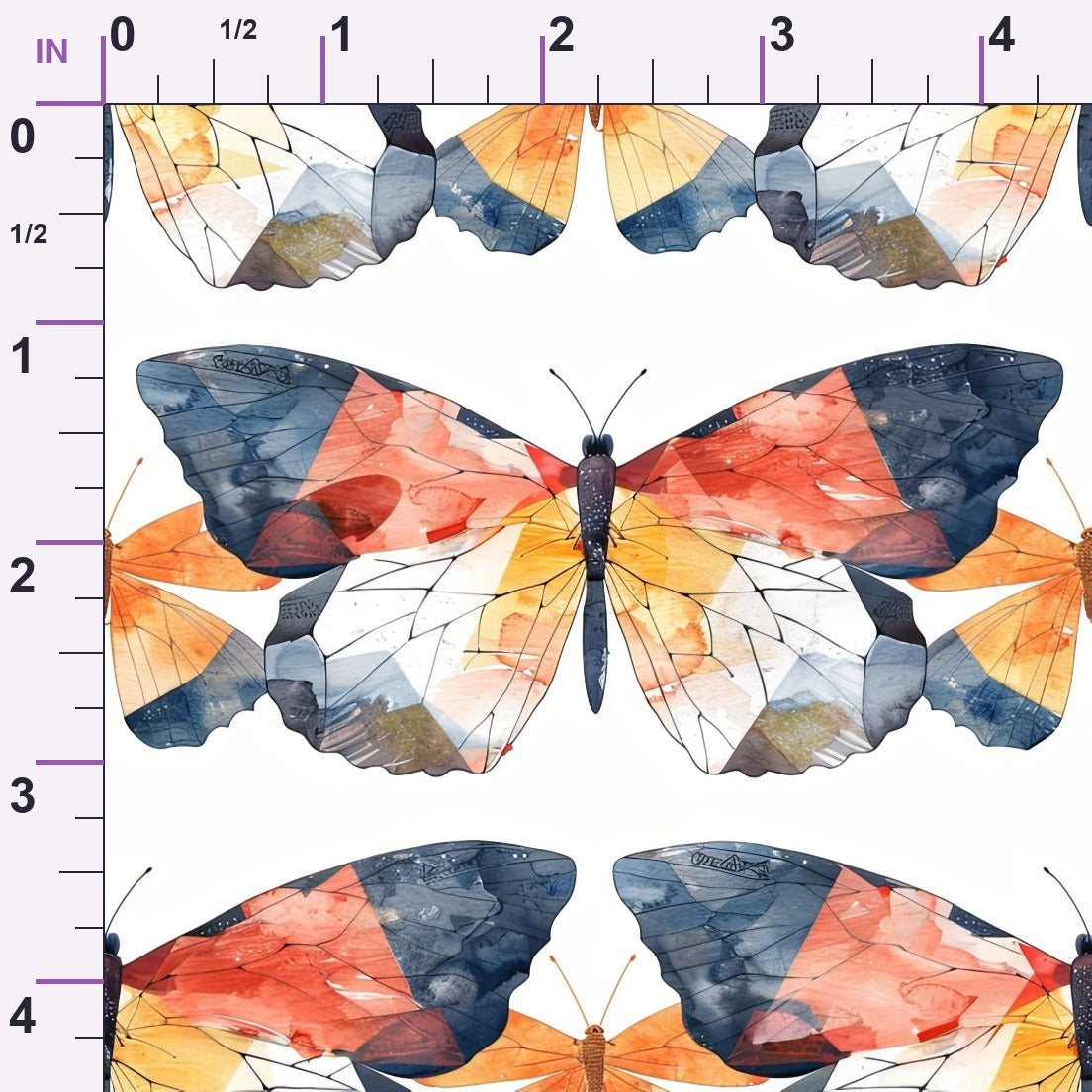 Kaleidoscope Wings Pattern 4 Minky Fabric