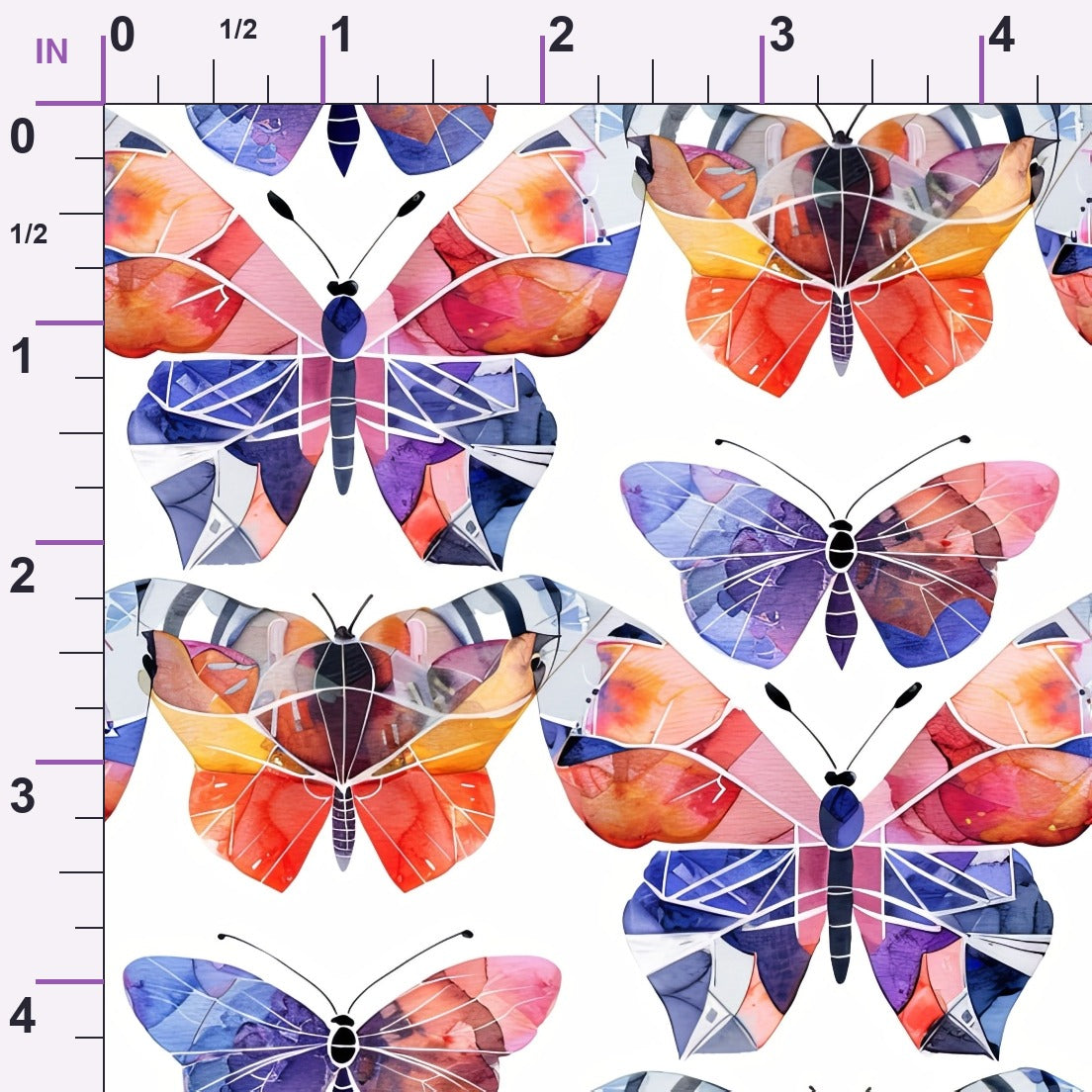 Kaleidoscope Wings Pattern 5 Minky Fabric