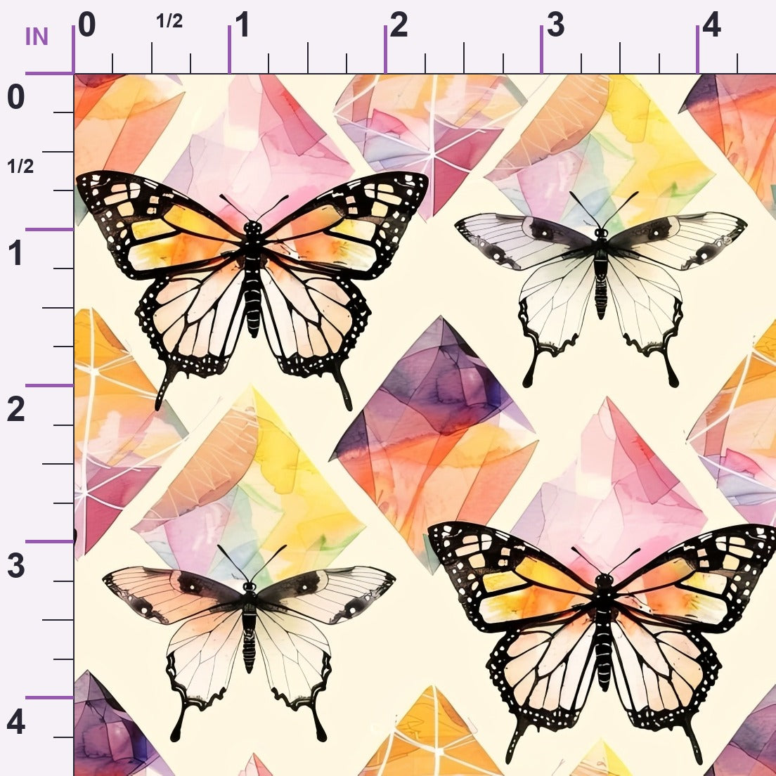 Kaleidoscope Wings Pattern 6 Minky Fabric