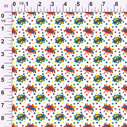Kapow City Pattern 1 Minky Fabric