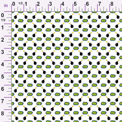Kapow City Pattern 2 Minky Fabric