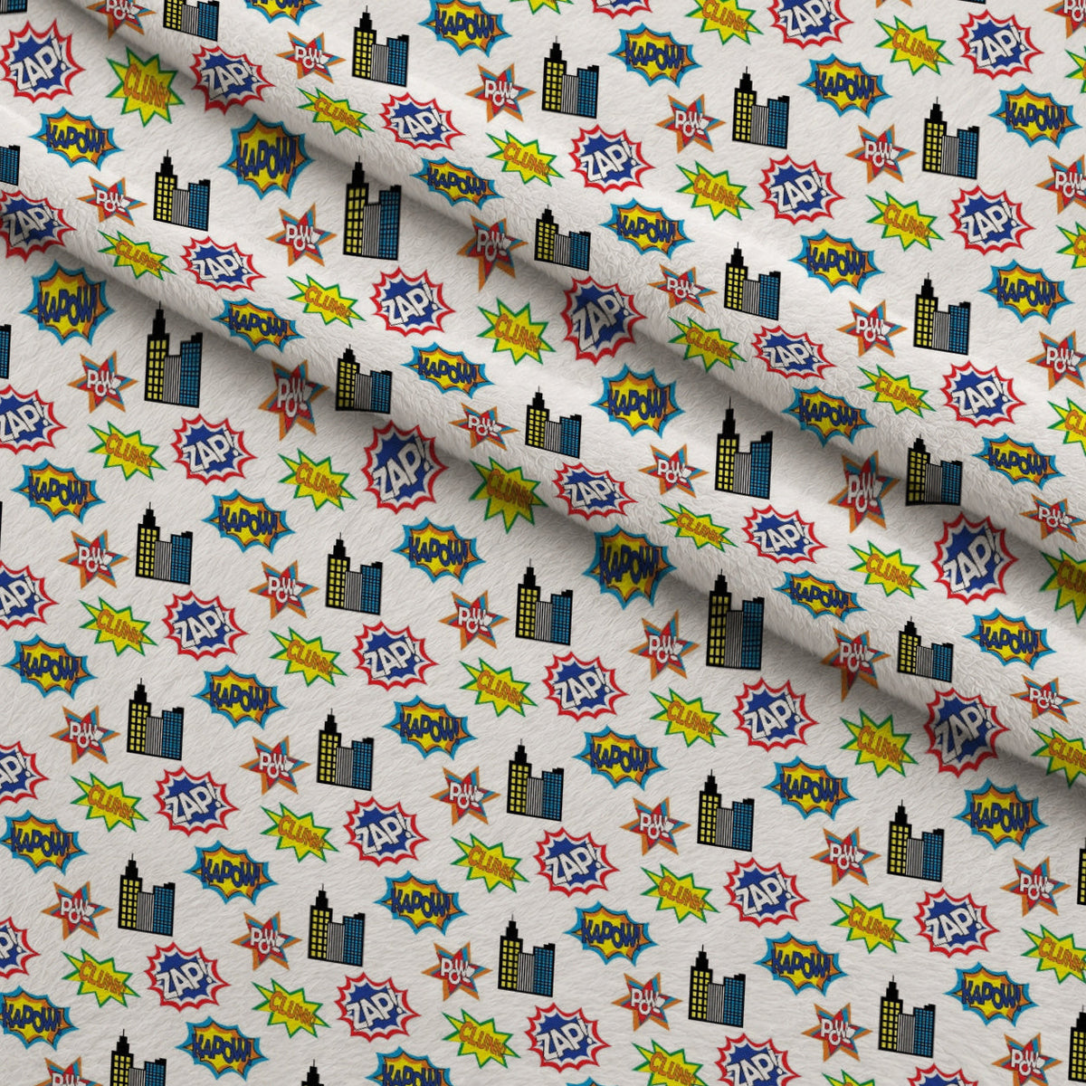 Kapow City Pattern 3 Minky Fabric