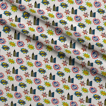 Kapow City Pattern 3 Minky Fabric