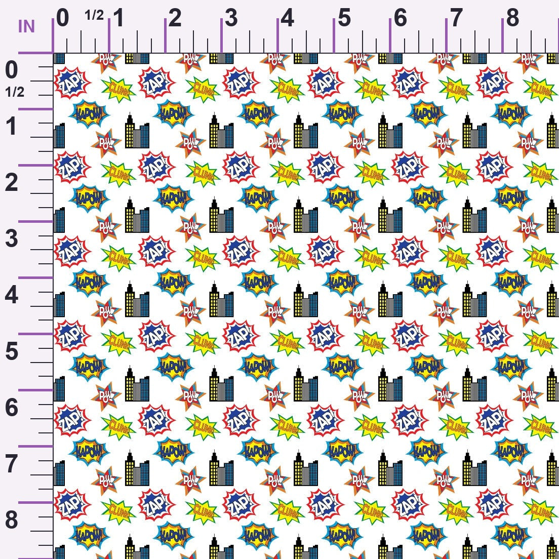 Kapow City Pattern 3 Minky Fabric
