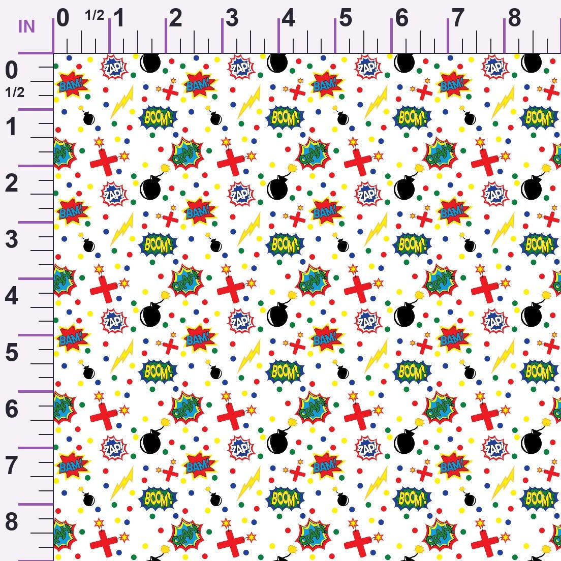 Kapow City Pattern 4 Minky Fabric