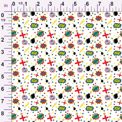 Kapow City Pattern 4 Minky Fabric
