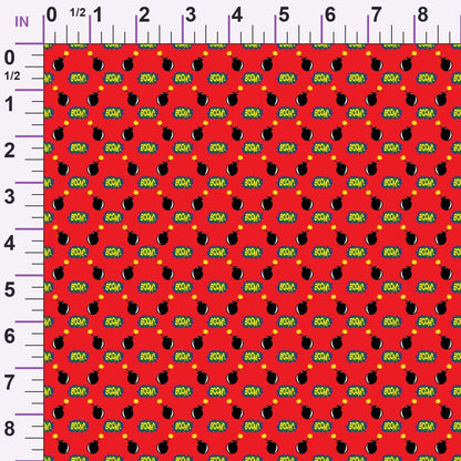 Kapow City Pattern 6 Minky Fabric